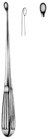 Bruns Bone Curettes 23cm/9" Fig #   3 B