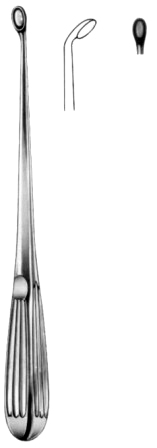 Bruns Bone Curettes 23cm/9" Fig #   1 D