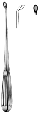 Bruns Bone Curettes 23cm/9" Fig #   2 D