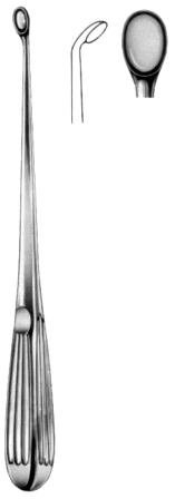 Bruns Bone Curettes 23cm/9" Fig #   6 D