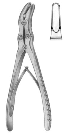 Ruskin Bone Rongeur Forceps Angled M/Action 18cm/7"