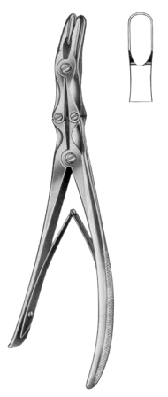 Leksell Bone Rongeur Forceps 3mm M/Action 23cm/9"