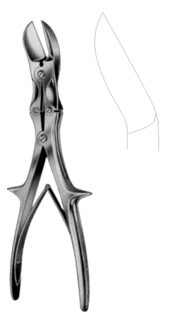 Stille-Liston Bone Cutting Forceps Curved M/Action 23cm/9"