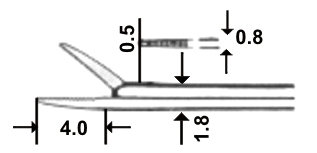 Micro Ear Polypus Dressing Forceps 0.5mm 8cm/3 1/4"