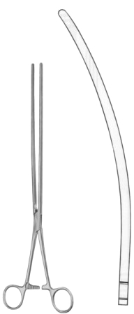 Scudder Atrauma Intestinal Forceps BJ Curved 33cm/13"