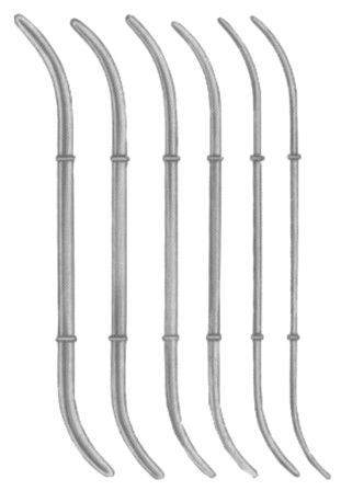 Hank Uterine Dilator set/6 w/o pouch