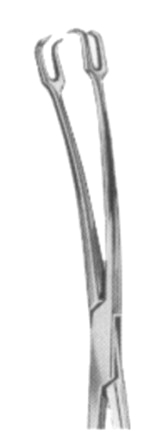 Schroeder Tenaculum Forceps BJ 2:2 Curved Sideway 20cm/8"