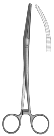 Bonney Berkley Hystrectomy Fcps Angled on flat 20cm/8"
