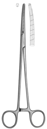 Hunter Hystrectomy Fcps slightly cvd 1x2T, 23cm/9"