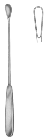Gourdet Uterine Curettes   6mm 28cm/11" Fig # 1