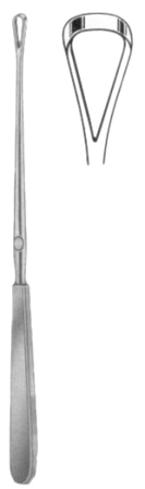 Sims Uterine Curettes Blunt  13.5mm 25cm/10" Fig # 5 Rigid