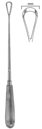 Recamier Uterine Curettes Blunt 35mm 31cm Fig #  15  Rigid
