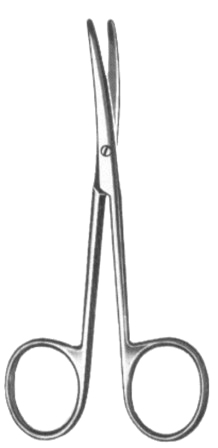 Baby-Lexer Knapp Fine Scissors Curved 10cm/4"