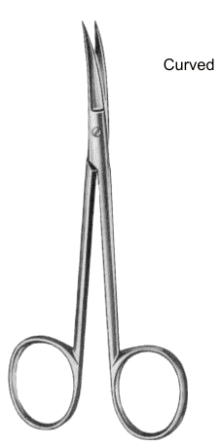 Eye Scissors Curved   9cm/3 3/4"