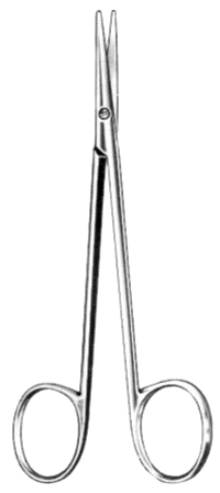 Eye Scissors Blunt Straight 11.5cm/4 1/2"
