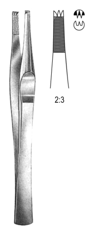 Lanes Tissue Fcps 2x3T 18cm