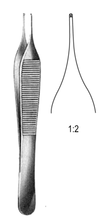 Adson Micro Tissue Fcps 1x2T 12cm