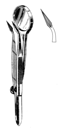 Splinter Fcps w/Magnifier 12cm