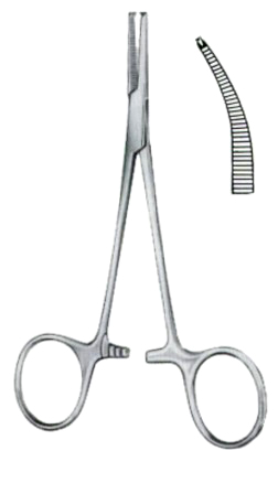 Halstead-Masquito Hemostatic Forceps BJ Curved 1:2 12cm/4 3/4"