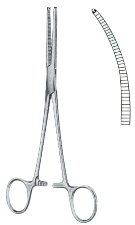 Ochsner-Kocher Hemostatic Forceps BJ Curved 1:2 16cm/6 1/4"