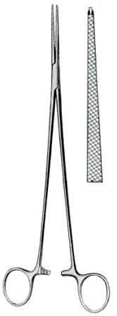 Bengolea Hemostatic Forceps BJ 1:2 Curved 24cm/9 1/2" Cross Serrated