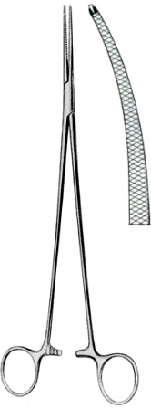 Bengolea Hemostatic Forceps BJ 1:2 Cuvred 26cm/10 1/4" Cross Searrted