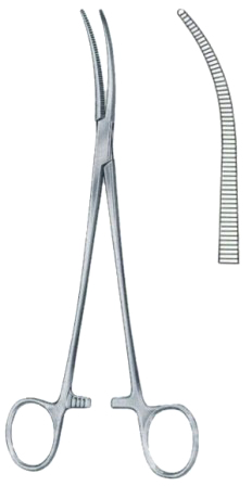 Kelly Hemostatic Forceps BJ Sightly Curved 19cm/7 1/2"