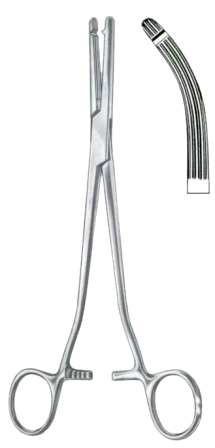 Heaney-Ballentine Hysterectomy Forceps BJ Curved 21cm/8 1/4"