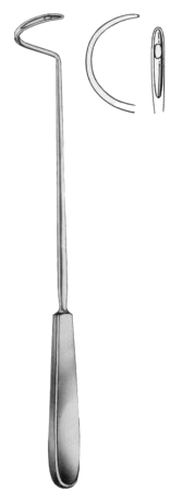 Deschamps Ligature Needles Blunt 27cm/10 1/2" Left