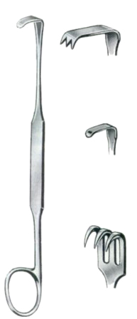 Meyerding Trachea Retractors Sharp 4 Prongs 18cm/7"