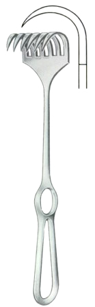 Koerte Retractors Sharp 6 Prongs 50x25mm 24cm/9 1/2" Vertical Handle