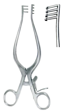 Weitlaner Retractors 3x4 Teeth Blunt 25cm/10"