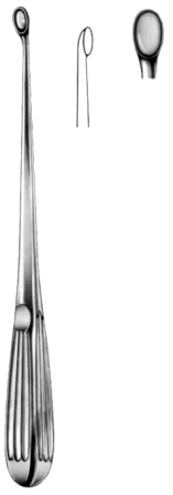 Bruns Bone Curettes 23cm/9" Fig #   4 B