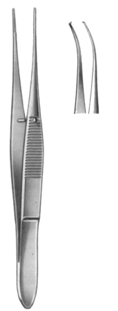 Graefe Iris Forceps Curved 1:2 10cm/4"