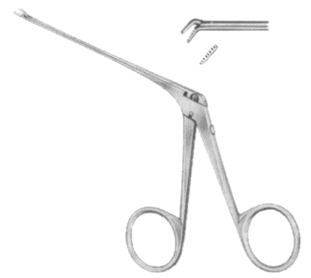Micro Ear Polypus Forceps 0.9 x 1.1mm Cup-Shaped 8cm/3 1/4"