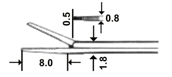 Micro Ear Polypus Dressing Forceps 0.5mm 8cm/3 1/4"